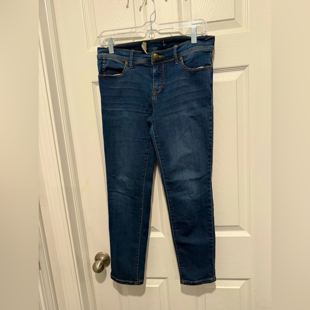 Free People Women's Straight Leg Jeans - Dark Blue